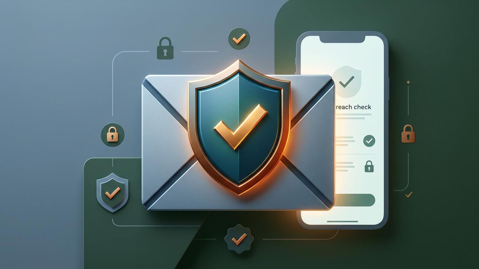 Email privacy breach check shown on a protected smartphone