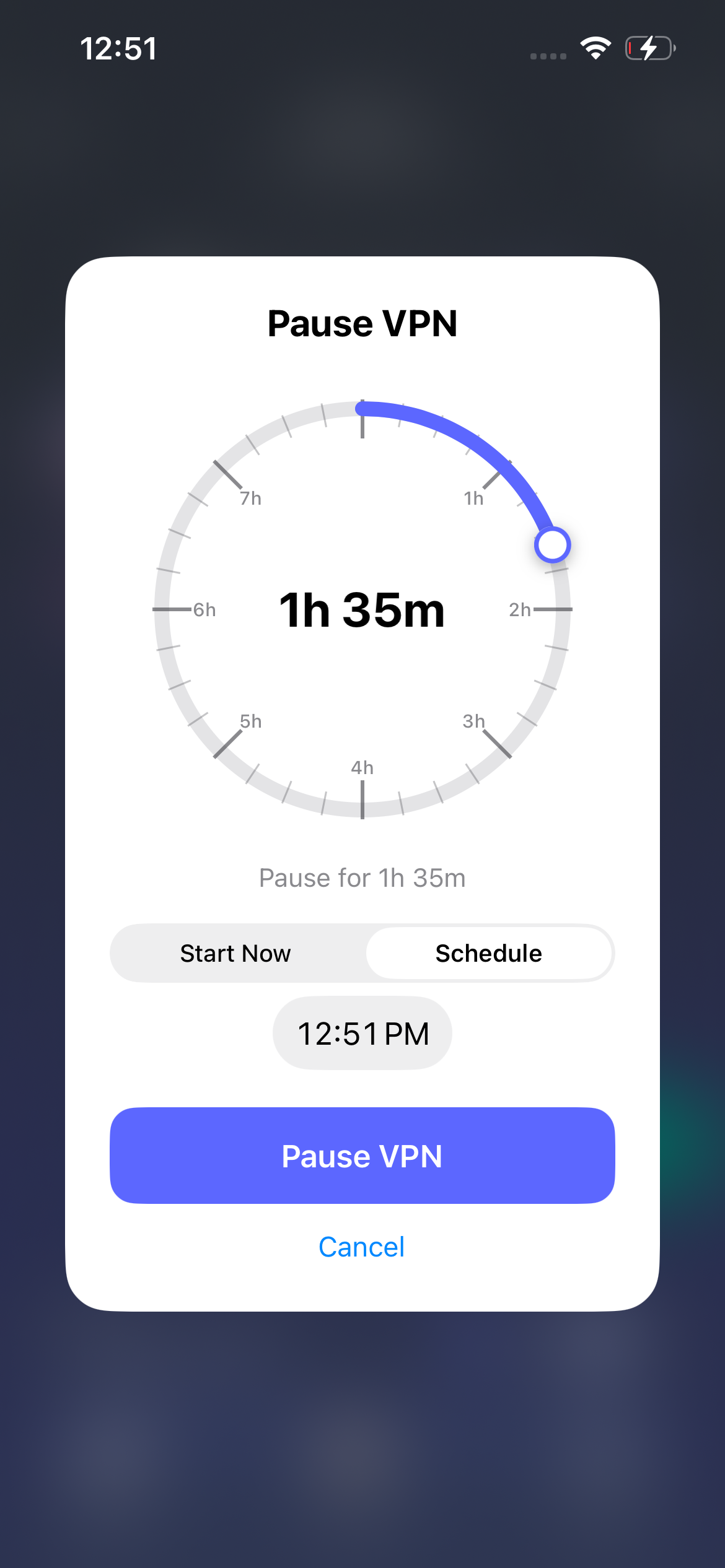 Pause VPN control in FREE VPN US